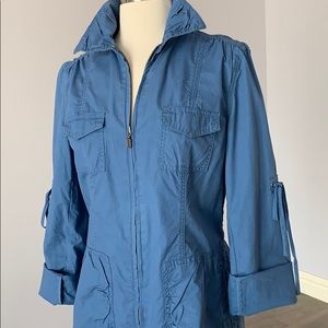 CAbi Blue Zip Utility Jacket (S)